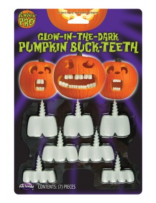 Glow in the Dark Pumpkin Buck Teeth