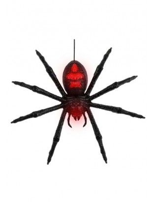 2 Foot Red Light Up Seasonal Visions Spider Wall Decoration