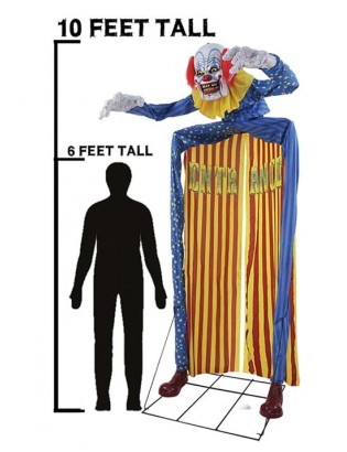 10 Foot Animated Looming Clown Archway Prop