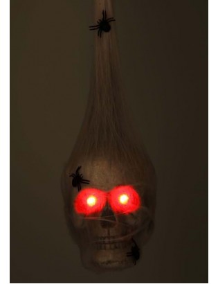 Red Light Up Cocoon Skull Prop